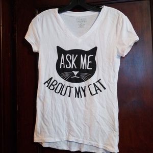 Ask Me About My Cat T-shirt